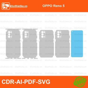OPPO Reno 5 File thiết kế Skin, Template Vector chuẩn cắt decal | KhoThiếtKế.vn