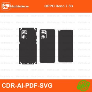 OPPO Reno 7 5G File thiết kế Skin, Template Vector chuẩn cắt decal | KhoThiếtKế.vn