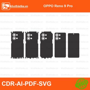 OPPO Reno 9 Pro File thiết kế Skin, Template Vector chuẩn cắt decal | KhoThiếtKế.vn