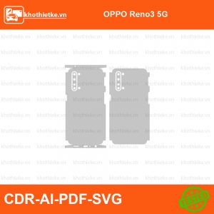 OPPO Reno3 5G File thiết kế Skin, Template Vector chuẩn cắt decal | KhoThiếtKế.vn