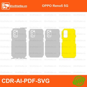 OPPO Reno5 5G File thiết kế Skin, Template Vector chuẩn cắt decal | KhoThiếtKế.vn