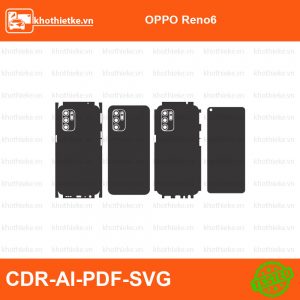 OPPO Reno6 File thiết kế Skin, Template Vector chuẩn cắt decal | KhoThiếtKế.vn