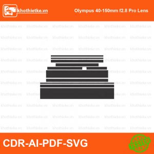 Olympus 40-150mm f2.8 Pro Lens File thiết kế Skin máy ảnh & Lens, Template Vector chuẩn cắt decal | KhoThiếtKế.vn