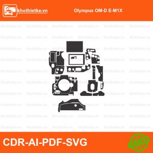 Panasonic Lumix DC-S1R File thiết kế Skin máy ảnh & Lens, Template Vector chuẩn cắt decal | KhoThiếtKế.vn
