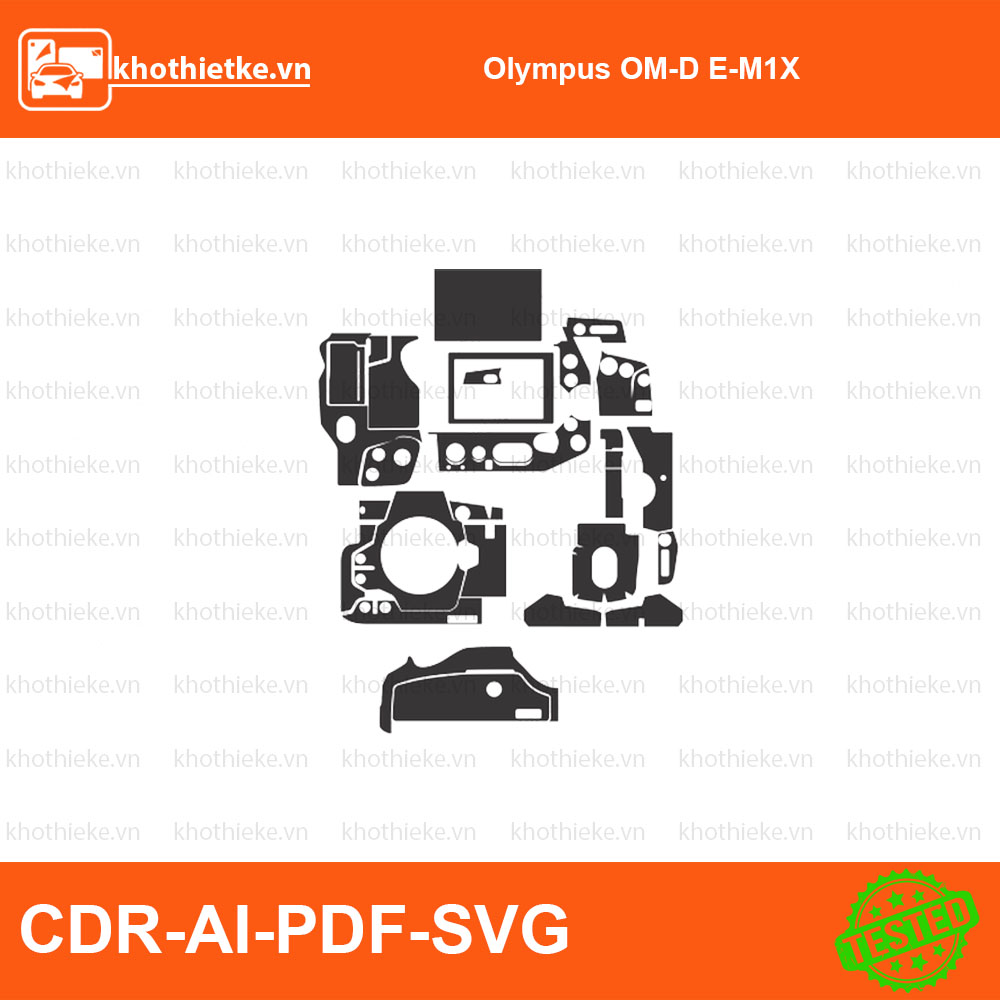 Panasonic Lumix DC-S1R File thiết kế Skin máy ảnh & Lens, Template Vector chuẩn cắt decal | KhoThiếtKế.vn