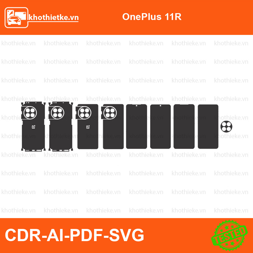 OnePlus 11R File thiết kế Skin, Template Vector chuẩn cắt decal | KhoThiếtKế.vn