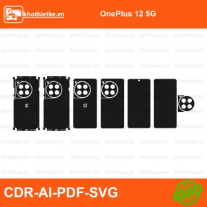 OnePlus 12 5G File thiết kế Skin, Template Vector chuẩn cắt decal | KhoThiếtKế.vn