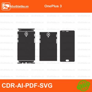OnePlus 3 File thiết kế Skin, Template Vector chuẩn cắt decal | KhoThiếtKế.vn