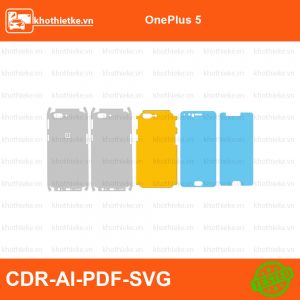 OnePlus 5 File thiết kế Skin, Template Vector chuẩn cắt decal | KhoThiếtKế.vn
