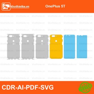 OnePlus 5T File thiết kế Skin, Template Vector chuẩn cắt decal | KhoThiếtKế.vn