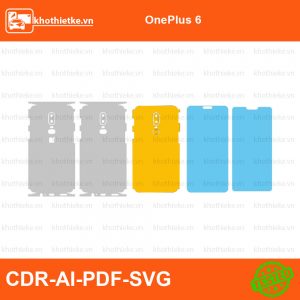 OnePlus 6 File thiết kế Skin, Template Vector chuẩn cắt decal | KhoThiếtKế.vn