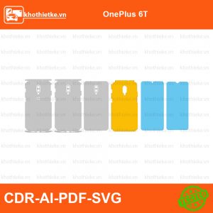 OnePlus 6T File thiết kế Skin, Template Vector chuẩn cắt decal | KhoThiếtKế.vn
