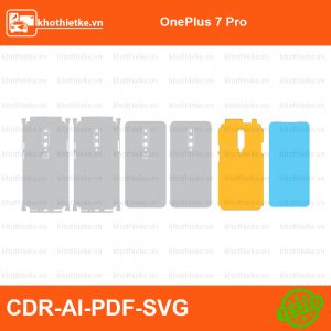 OnePlus 7 Pro File thiết kế Skin, Template Vector chuẩn cắt decal | KhoThiếtKế.vn