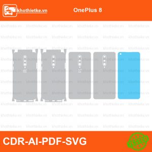 OnePlus 8 File thiết kế Skin, Template Vector chuẩn cắt decal | KhoThiếtKế.vn