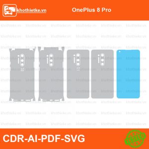 OnePlus 8 Pro File thiết kế Skin, Template Vector chuẩn cắt decal | KhoThiếtKế.vn