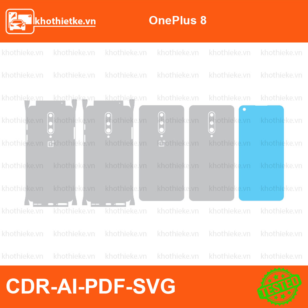 OnePlus 8 File thiết kế Skin, Template Vector chuẩn cắt decal | KhoThiếtKế.vn