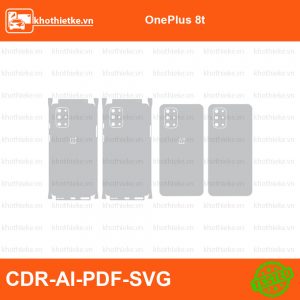 OnePlus 8t File thiết kế Skin, Template Vector chuẩn cắt decal | KhoThiếtKế.vn