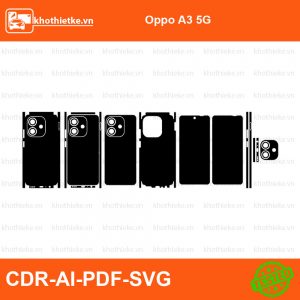 Oppo A3 5G File thiết kế Skin, Template Vector chuẩn cắt decal | KhoThiếtKế.vn