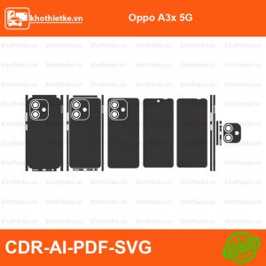 Oppo A3x 5G File thiết kế Skin, Template Vector chuẩn cắt decal | KhoThiếtKế.vn