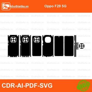 Oppo F29 5G File thiết kế Skin, Template Vector chuẩn cắt decal | KhoThiếtKế.vn