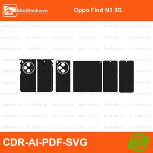 Oppo Find N3 5G File thiết kế Skin, Template Vector chuẩn cắt decal | KhoThiếtKế.vn