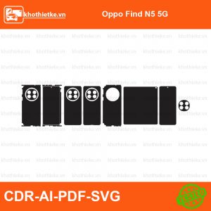 Oppo Find N5 5G File thiết kế Skin, Template Vector chuẩn cắt decal | KhoThiếtKế.vn