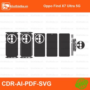 Oppo Find X7 Ultra 5G File thiết kế Skin, Template Vector chuẩn cắt decal | KhoThiếtKế.vn