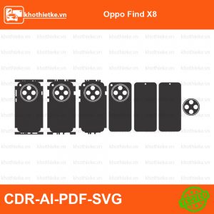 Oppo Find X8 File thiết kế Skin, Template Vector chuẩn cắt decal | KhoThiếtKế.vn