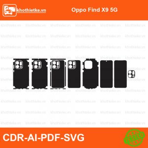 Oppo Find X9 5G File thiết kế Skin, Template Vector chuẩn cắt decal | KhoThiếtKế.vn