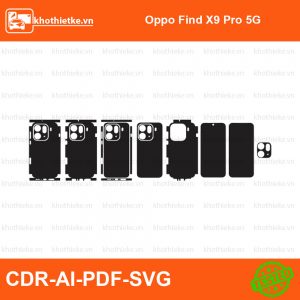 Oppo Find X9 Pro 5G File thiết kế Skin, Template Vector chuẩn cắt decal | KhoThiếtKế.vn