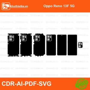 Oppo Reno 13F 5G File thiết kế Skin, Template Vector chuẩn cắt decal | KhoThiếtKế.vn