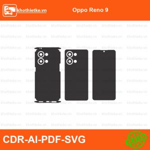 Oppo Reno 9 File thiết kế Skin, Template Vector chuẩn cắt decal | KhoThiếtKế.vn
