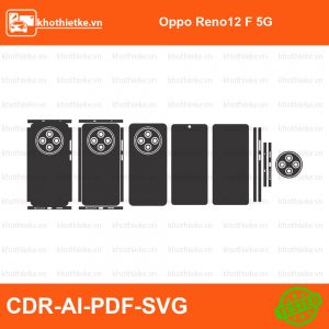 Oppo Reno12 F 5G File thiết kế Skin, Template Vector chuẩn cắt decal | KhoThiếtKế.vn