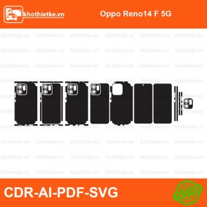 Oppo Reno14 F 5G File thiết kế Skin, Template Vector chuẩn cắt decal | KhoThiếtKế.vn