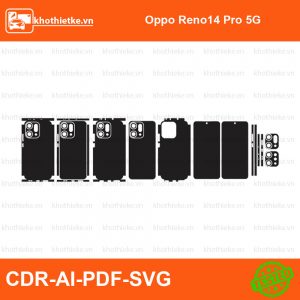 Oppo Reno14 Pro 5G File thiết kế Skin, Template Vector chuẩn cắt decal | KhoThiếtKế.vn