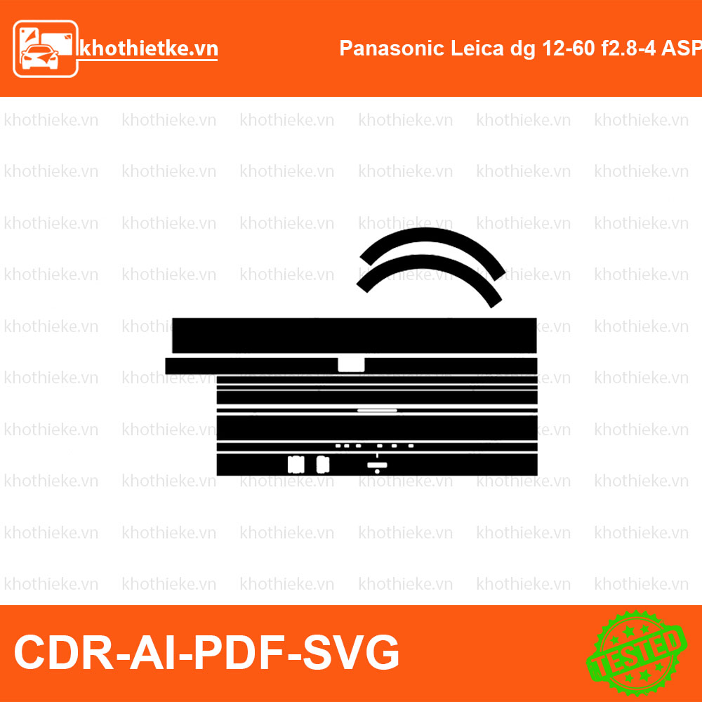 Panasonic Leica dg 12-60 f2.8-4 ASPH lens File thiết kế Skin máy ảnh & Lens, Template Vector chuẩn cắt decal | KhoThiếtKế.vn