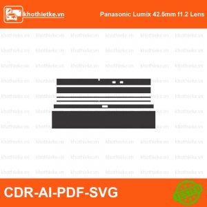 Panasonic Lumix 42.5mm f1.2 Lens  (1) File thiết kế Skin máy ảnh & Lens, Template Vector chuẩn cắt decal | KhoThiếtKế.vn