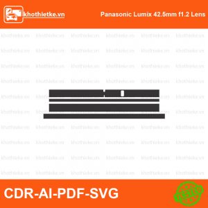 Panasonic Lumix 42.5mm f1.2 Lens File thiết kế Skin máy ảnh & Lens, Template Vector chuẩn cắt decal | KhoThiếtKế.vn