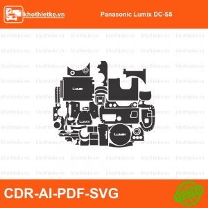 Panasonic Lumix GH5 File thiết kế Skin máy ảnh & Lens, Template Vector chuẩn cắt decal | KhoThiếtKế.vn