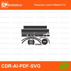 Panasonic Lumix S 50mm F1.8 File thiết kế Skin máy ảnh & Lens, Template Vector chuẩn cắt decal | KhoThiếtKế.vn