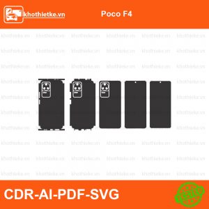 Poco F4 File thiết kế Skin, Template Vector chuẩn cắt decal | KhoThiếtKế.vn