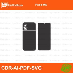 Poco M5 File thiết kế Skin, Template Vector chuẩn cắt decal | KhoThiếtKế.vn