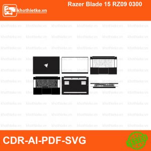 Razer Blade 15 RZ09 0300 File thiết kế Skin, Template Vector chuẩn cắt decal | KhoThiếtKế.vn