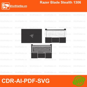 Razer Blade Stealth 1306 File thiết kế Skin, Template Vector chuẩn cắt decal | KhoThiếtKế.vn
