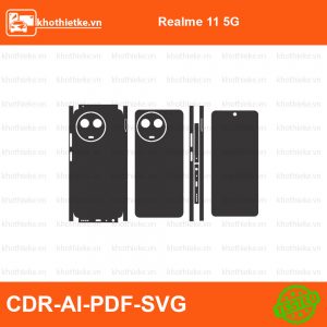 Realme 11 5G File thiết kế Skin, Template Vector chuẩn cắt decal | KhoThiếtKế.vn