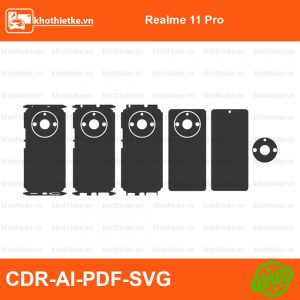 Realme 11 Pro File thiết kế Skin, Template Vector chuẩn cắt decal | KhoThiếtKế.vn