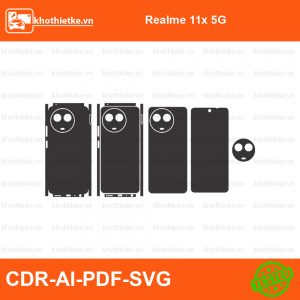 Realme 11x 5G File thiết kế Skin, Template Vector chuẩn cắt decal | KhoThiếtKế.vn