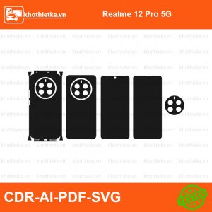 Realme 12 Pro 5G File thiết kế Skin, Template Vector chuẩn cắt decal | KhoThiếtKế.vn