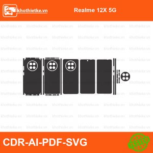 Realme 12X 5G File thiết kế Skin, Template Vector chuẩn cắt decal | KhoThiếtKế.vn