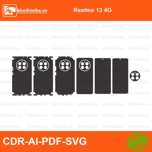 Realme 13 4G File thiết kế Skin, Template Vector chuẩn cắt decal | KhoThiếtKế.vn